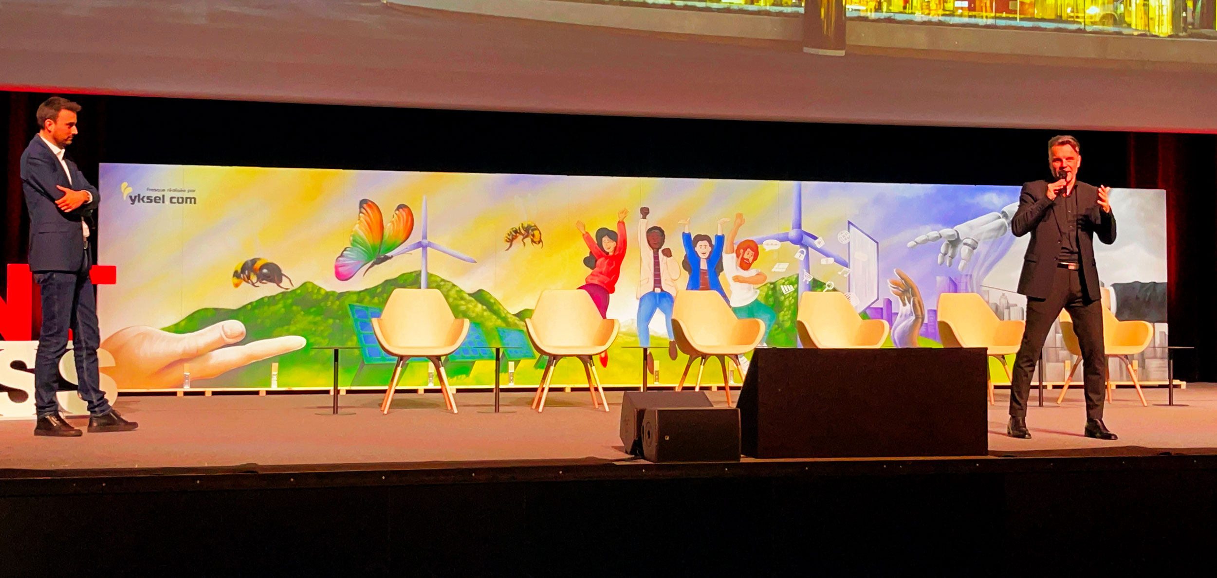 scenic mural painting for the Swiss Rent Event 2023