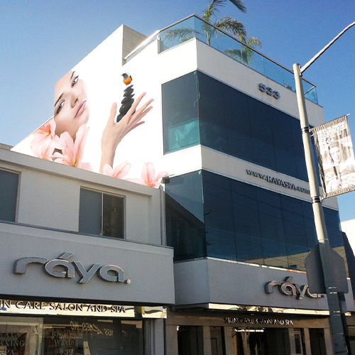 peinture murale pour un centre de soin spa de luxe à hollywood